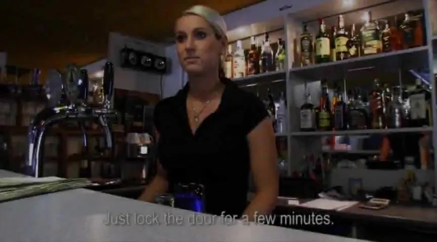 Barmaid Porn Public - European barmaid Lenka gives head and railed in the bar for cash -  PornRabbit.com